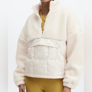 NWOT Fabletics Cream Sherpa Jacket size XS